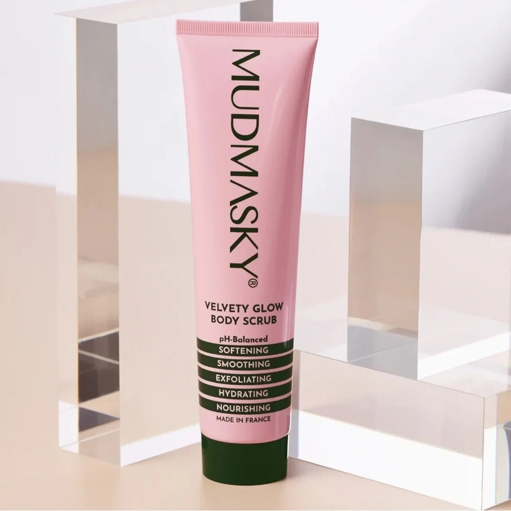 🎀 MUDMASKY Velvety Glow Body Scrub | pH-Balanced | Made in France | New